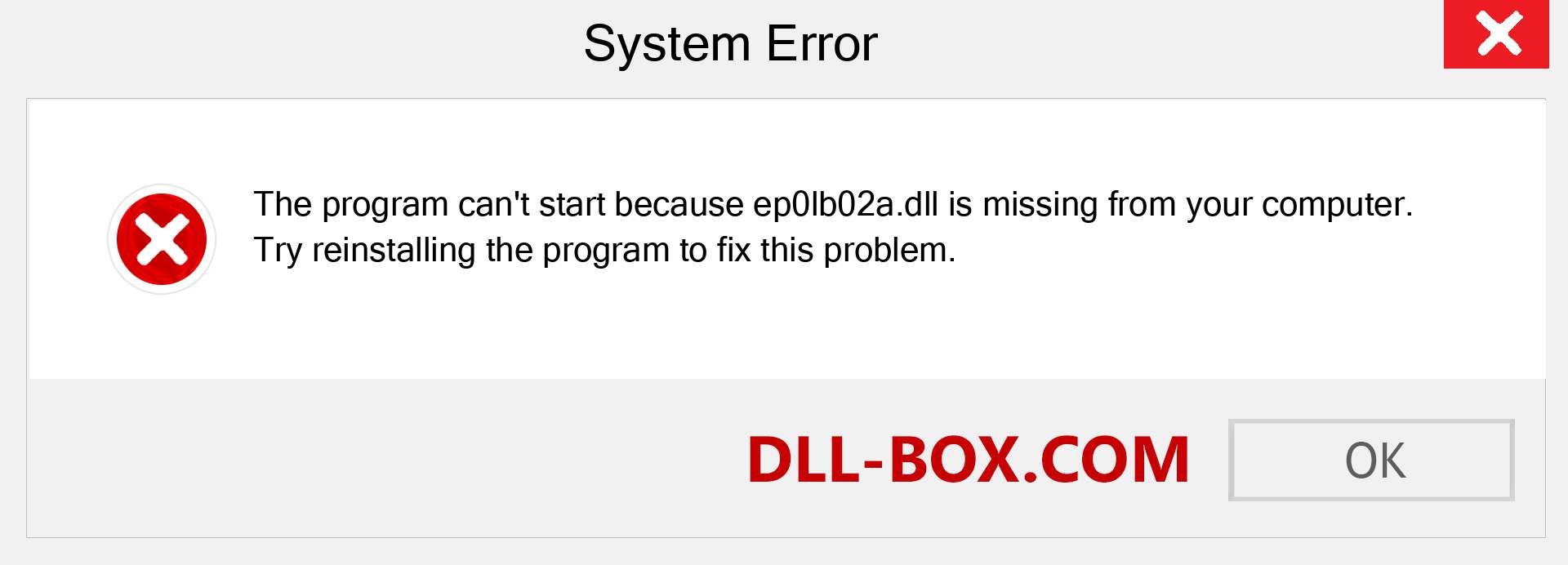  ep0lb02a.dll file is missing?. Download for Windows 7, 8, 10 - Fix  ep0lb02a dll Missing Error on Windows, photos, images